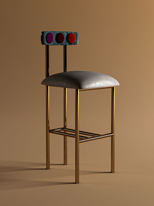 Pewter Bar Chair