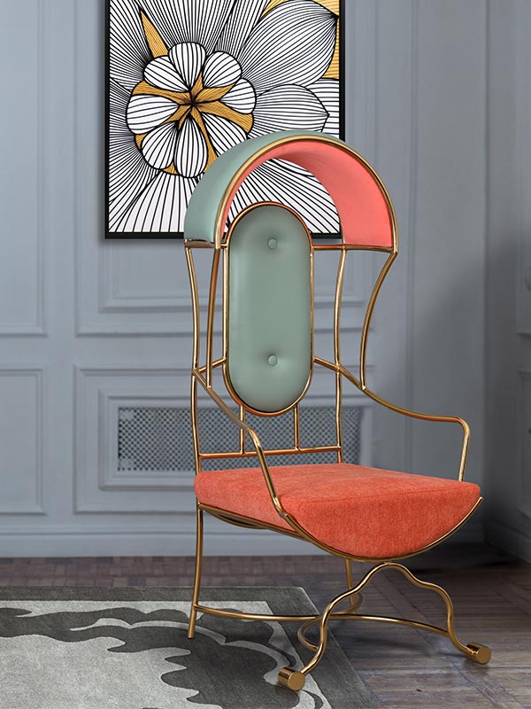 Reed Metallic Chair