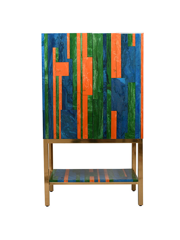 Colorblock Bar Cabinet