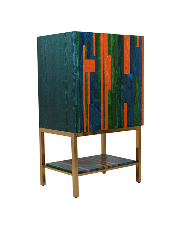Colorblock Bar Cabinet