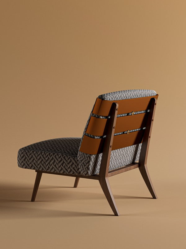 Slat back Slipper Chair