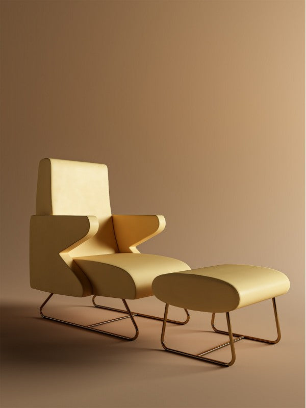 Worrel Relaxing Chair + Foot Stool